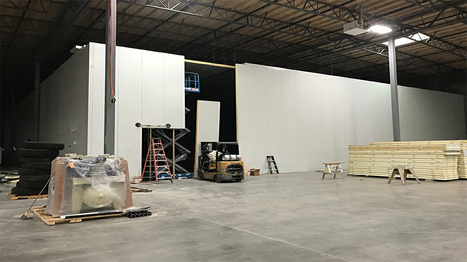 Panels for fruit ripening rooms